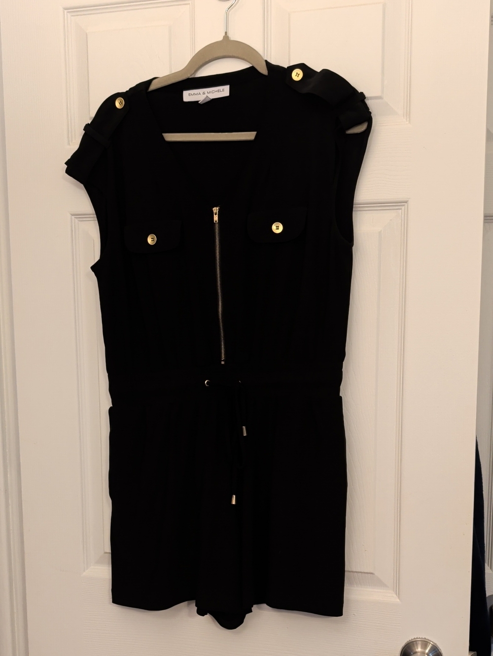 Like New Black Military Style Romper Size Medium